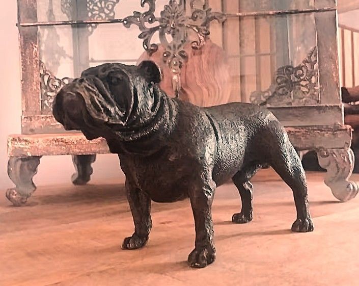 Bronze Figur, englische Bulldogge, Hund, Bulldoggen, Skulptur Bronze Figur, englische Bulldogge, Hund, Bulldoggen, Skulptur