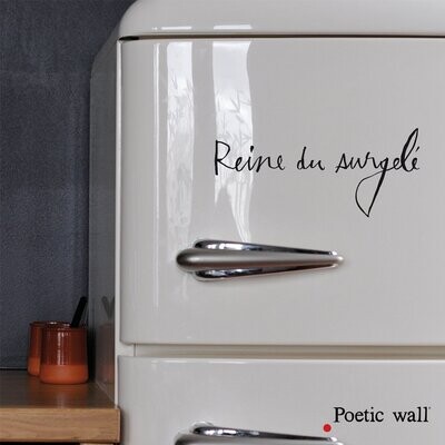 Stickers Reine du surgelé Noir POETIC WALL Stickers Reine du surgelé Noir POETIC WALL