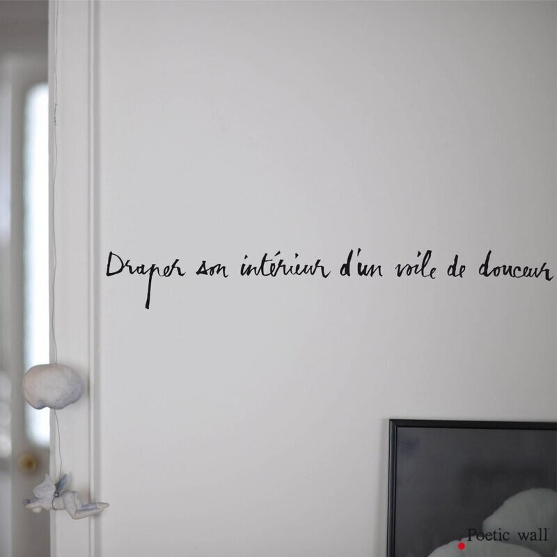 Stickers Draper son intérieur Noir POETIC WALL