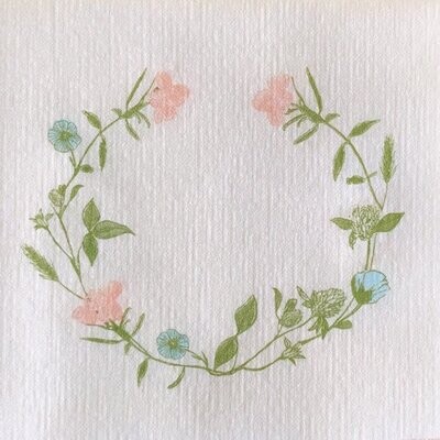 Serviette 25x25 Fleurs de prés Françoise Paviot Serviette 25x25 Fleurs de prés Françoise Paviot