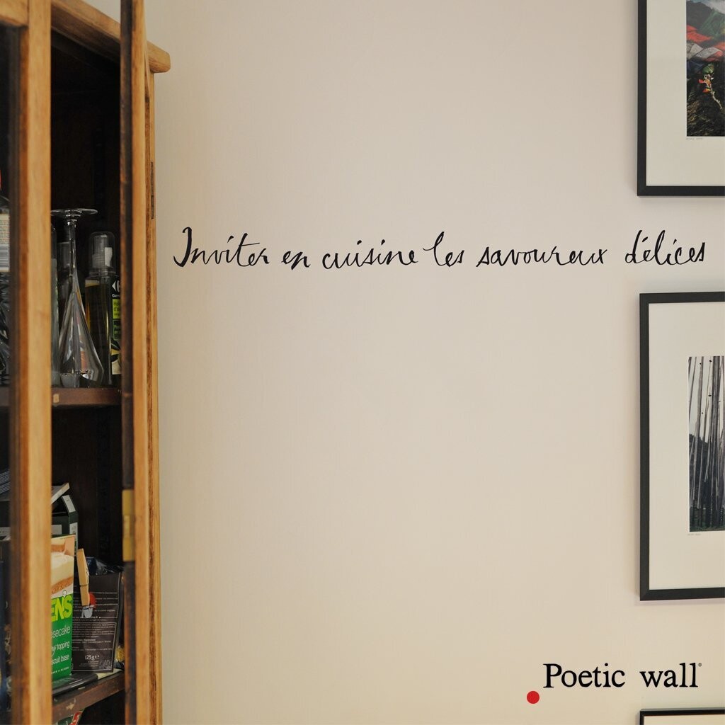 Stickers Inviter en cuisine Noir POETIC WALL