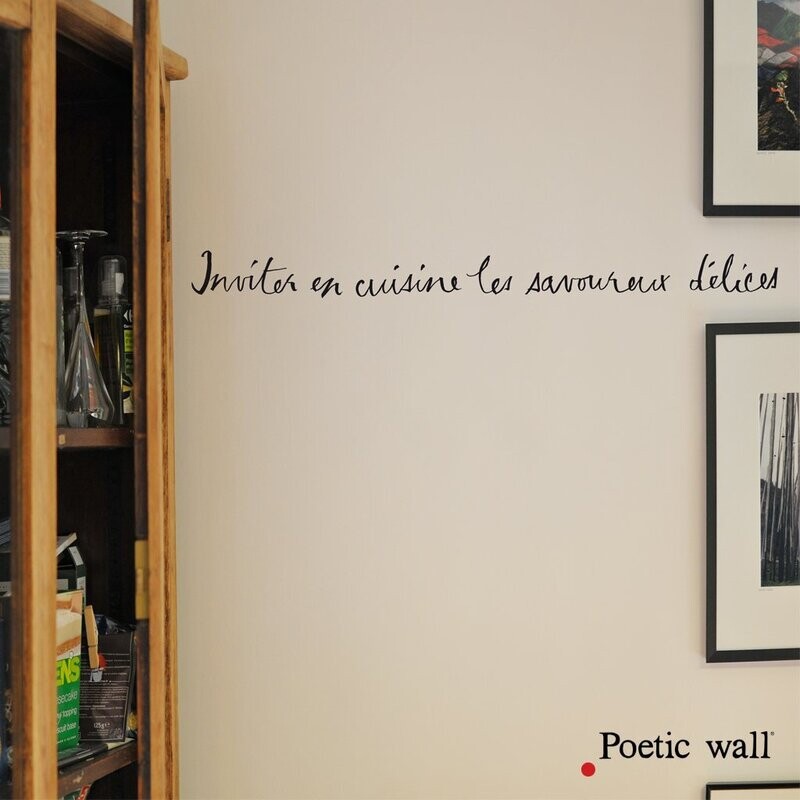 Stickers Inviter en cuisine Noir POETIC WALL