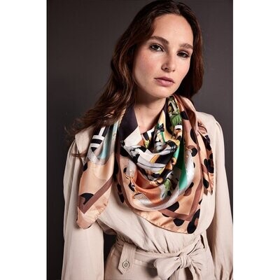 Foulard en soie Up 100x100 ANTAN CREATIONS