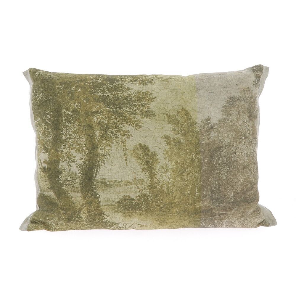 Coussin CAMPAGNE 40X55 EN FIL D'INDIENNE
