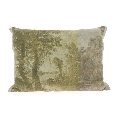 Coussin CAMPAGNE 40X55 EN FIL D'INDIENNE