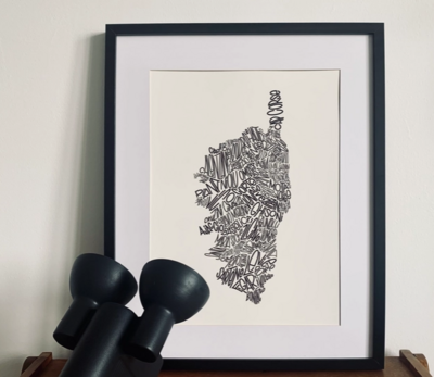 Affiche Corse 30X40 LES PETITS PLANS Affiche Corse 30X40 LES PETITS PLANS