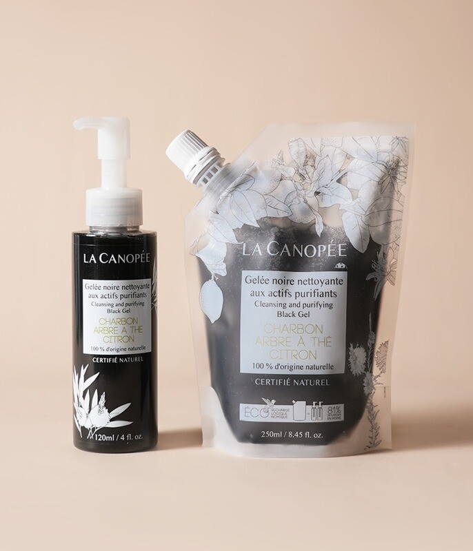 Eco Recharge Gelée Noire Nettoyante Aux Actifs Purifiants 250ml  LA CANOPEE