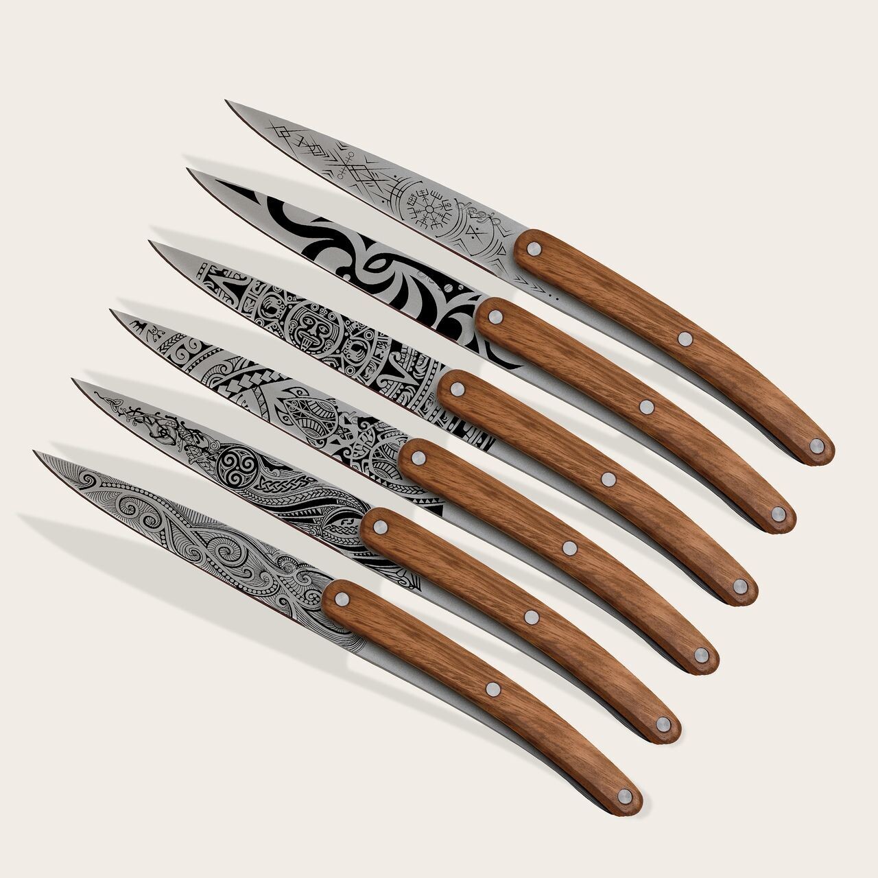 Coffret 6 Deejo d'office Frêne exotique Tatouage du monde DEEJO
