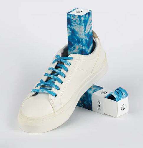Lacets 120 cm TIE-DYE Bleu SLIWILS