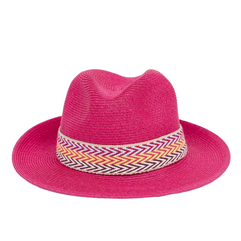 Chapeau Papier Ruban Rose TRAVAUX EN COURS