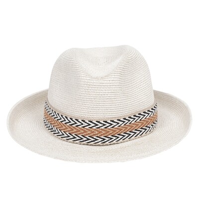 Chapeau Papier Ruban Naturel TRAVAUX EN COURS
