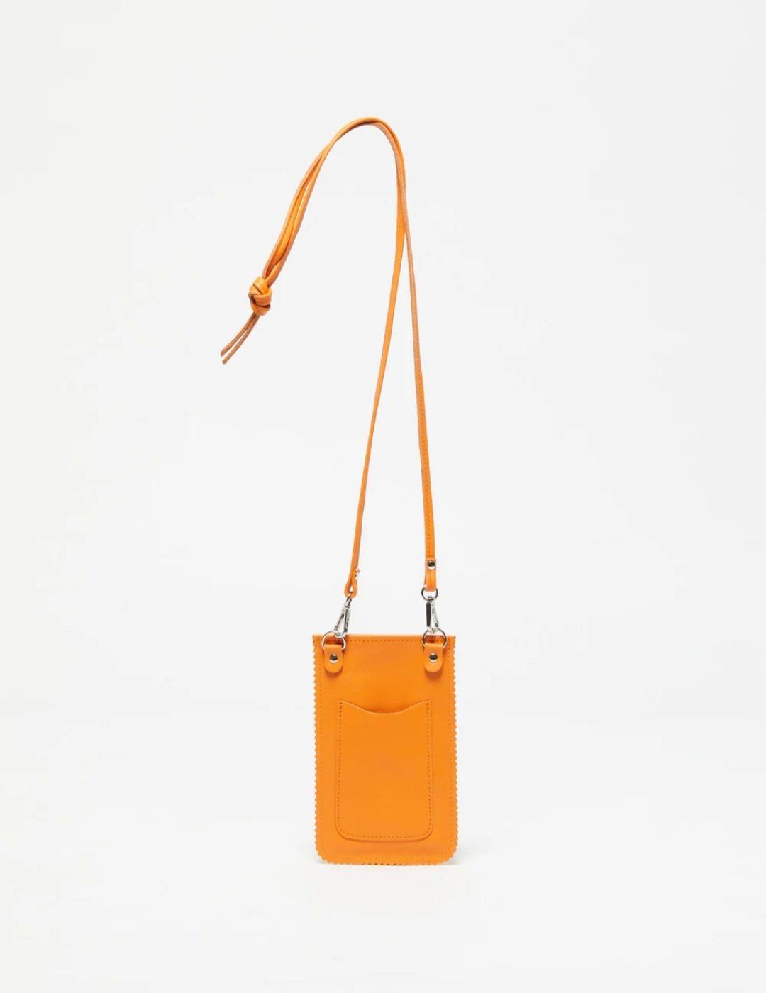 NIKI Porte Téléphone Cuir JACK GOMME, Couleur: Tangerine