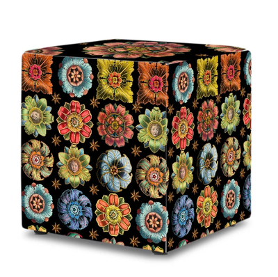 Pouf Rosaces en velours VOGLIO BENE