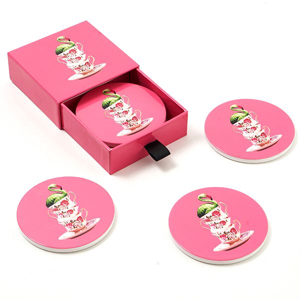 Set de 4 Dessous de verre FLAMINGTEA GANGZAI