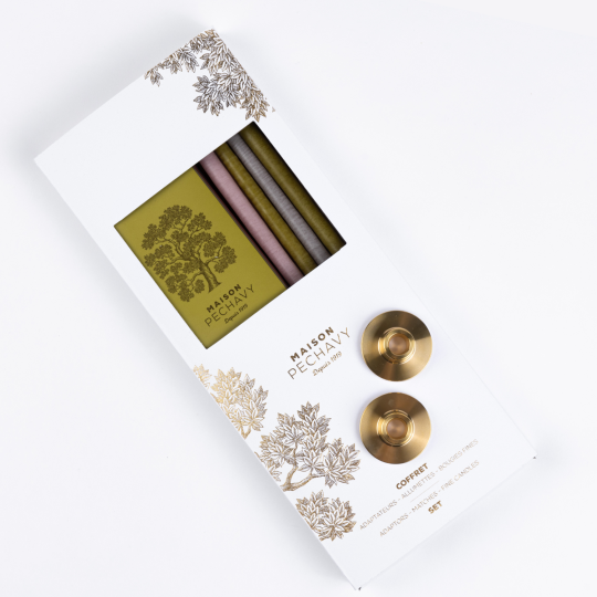 Coffret Cadeau Cierges- Allumettes - Adaptateurs MAISON PECHAVY, Couleur: Victoria Blossom