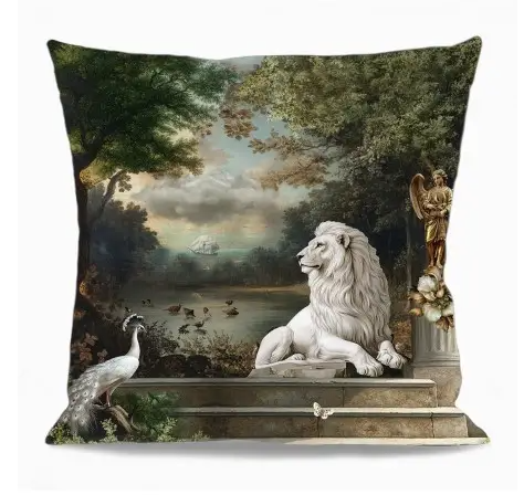 Housse de coussin Le Lion Blanc LA LIGNE 29, Taille: 40x40