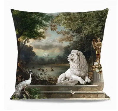 Housse de coussin Le Lion Blanc LA LIGNE 29
