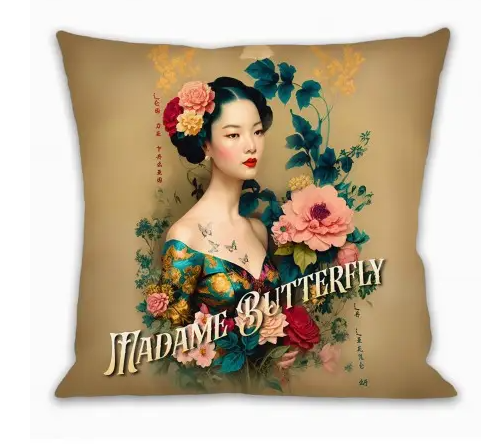 Housse de coussin Madame Butterfly LA LIGNE 29, Taille: 40x40