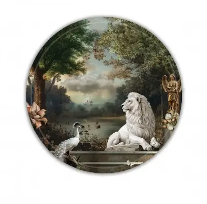 Plateau rond Le Lion Blanc LA LIGNE 29