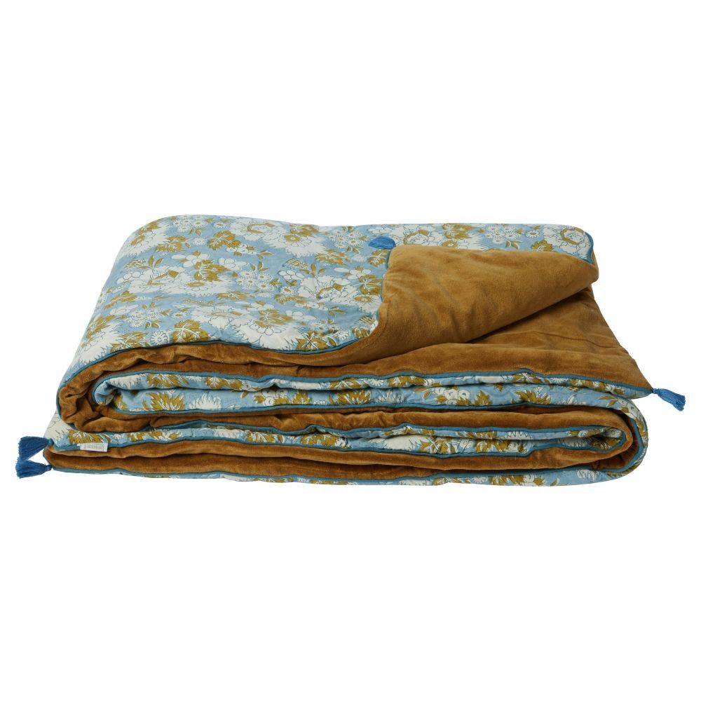 Bout de Lit Sofa Cover Vishnu Blue BONHEUR DU JOUR