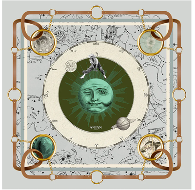 Carré en laine Zodiac 70x70 ANTAN CREATIONS Carré en laine Zodiac 70x70 ANTAN CREATIONS