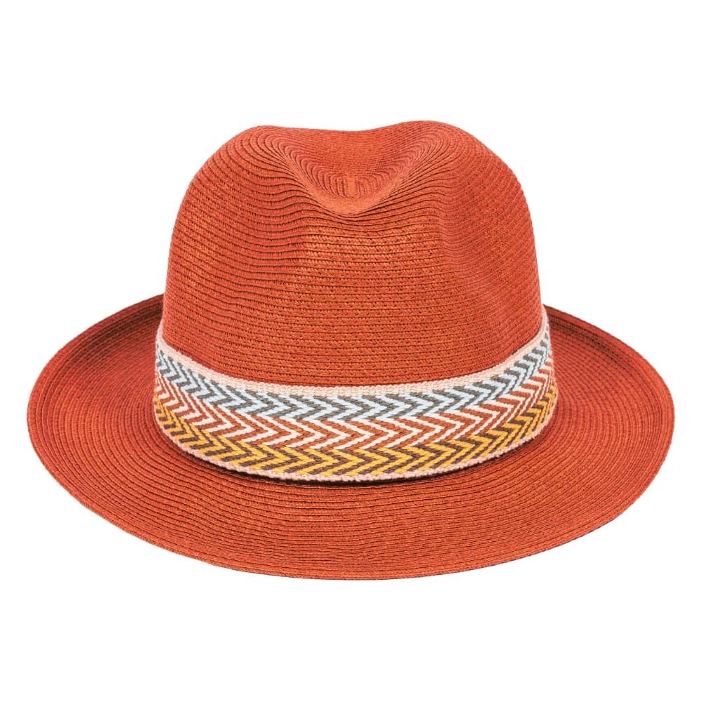 Chapeau Papier Ruban Terracotta TRAVAUX EN COURS, TAILLE: 54