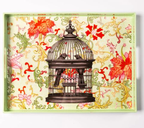 Plateau Rectangle Bird Cage BLUE SHAKER