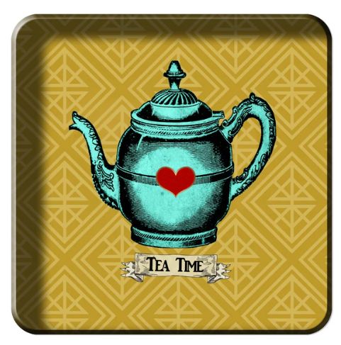 Plateau Carré Tea Party 06 BLUE SHAKER