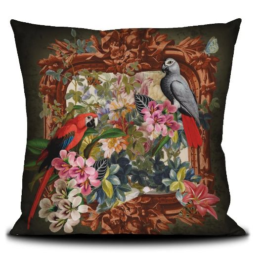 Housse de coussin 50X50 Perroquets VOGLIO BENE