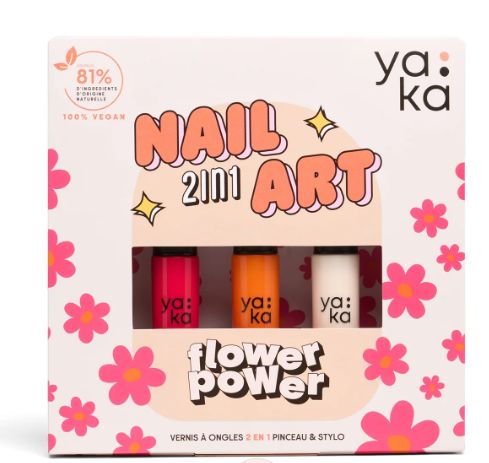 Coffret Vernis 2 en 1 Flower Power YAKA