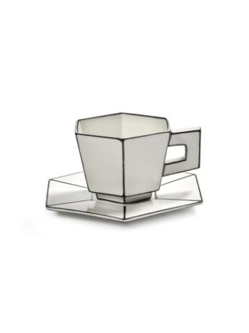 Tasse à cappuccino et soucoupe Carte Blanche SERAX
