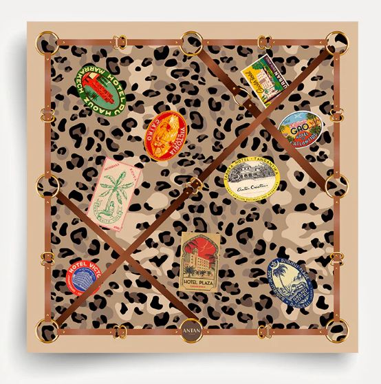 Carré en soie Back From Africa 70x70 ANTAN CREATIONS