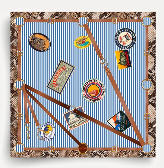 Carré en soie Back From Asia 70x70 ANTAN CREATIONS