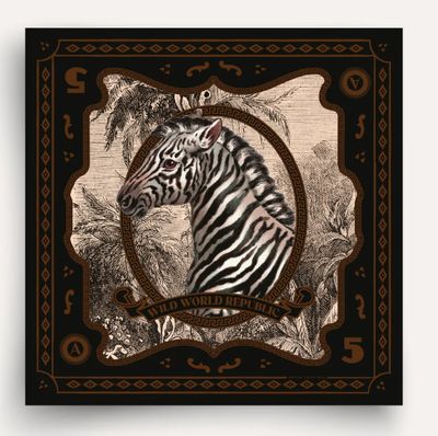 Carré en soie WWR - Zebra 70x70 ANTAN CREATIONS