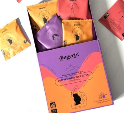 Coffret cadeau Tisanes Routine Impulsion GINGERLY Coffret cadeau Tisanes Routine Impulsion GINGERLY