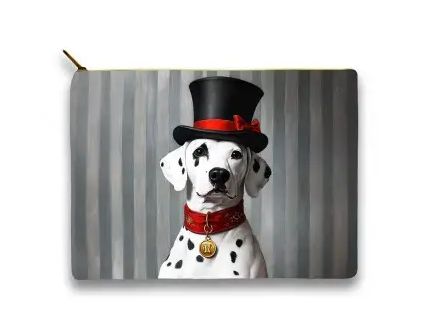 Trousse en velours Dalmatien LA LIGNE 29 Trousse en velours Dalmatien LA LIGNE 29