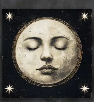 Tableau Luna 20x20 Collection Intime LA LIGNE 29 Tableau Luna 20x20 Collection Intime LA LIGNE 29