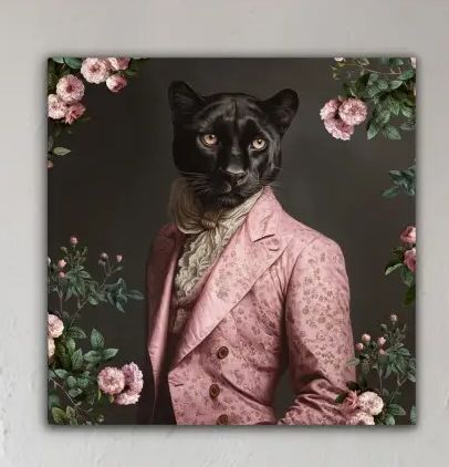 Tableau Black Panther 40x40 Collection Intime LA LIGNE 29 Tableau Black Panther 40x40 Collection Intime LA LIGNE 29