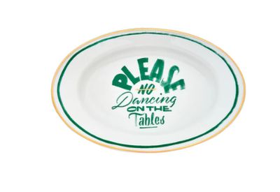 Plat Ovale "Please No Dancing On The Table" BITOSSI