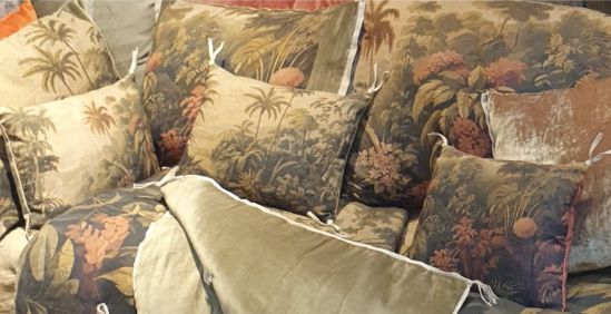 Coussin NAMRANA 40X55 EN FIL D'INDIENNE Coussin NAMRANA 40X55 EN FIL D'INDIENNE