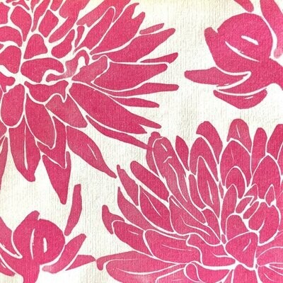 Serviette 40x40 Dahlia Rose Françoise Paviot Serviette 40x40 Dahlia Rose Françoise Paviot
