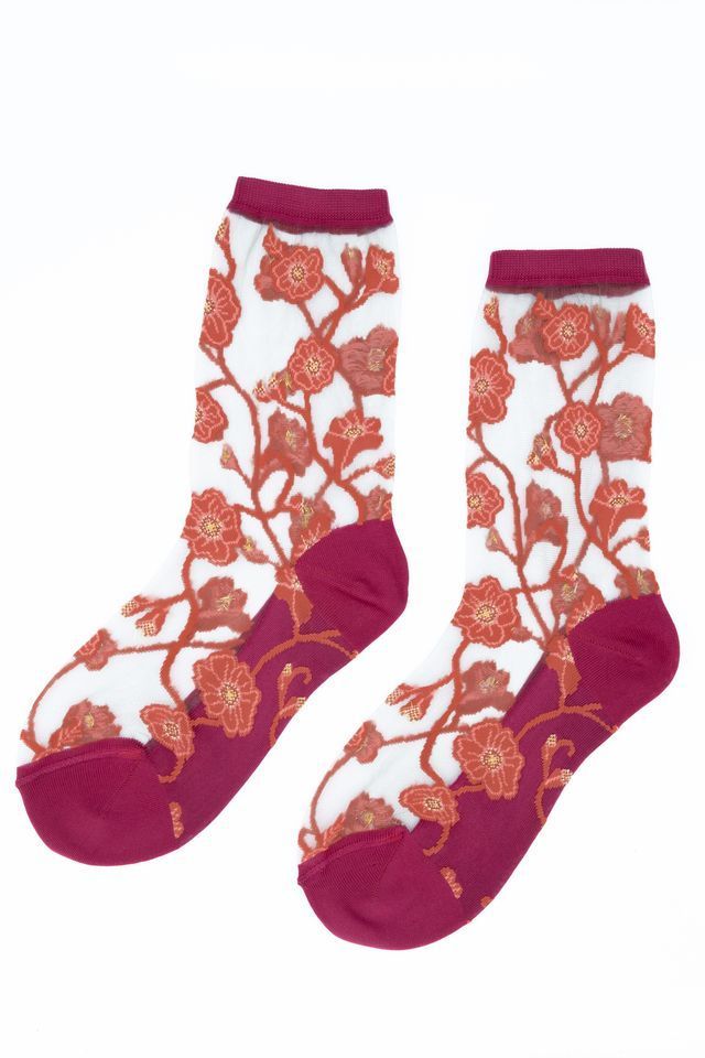 Chaussette Blomst Corail ST EUSTACHE, Taille: 36/38