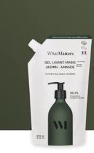 Eco Recharge Gel lavant mains Bio Jasmin Amande 500ml WHATMATTERS Eco Recharge Gel lavant mains Bio Jasmin Amande 500ml WHATMATTERS