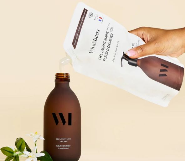 Eco Recharge Gel lavant mains Fleur d'oranger Bio 580ml WHATMATTERS