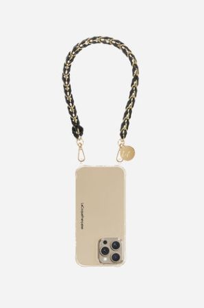 Chaîne Courte Lou Noir et Doré LA COQUE FRANCAISE Chaîne Courte Lou Noir et Doré LA COQUE FRANCAISE