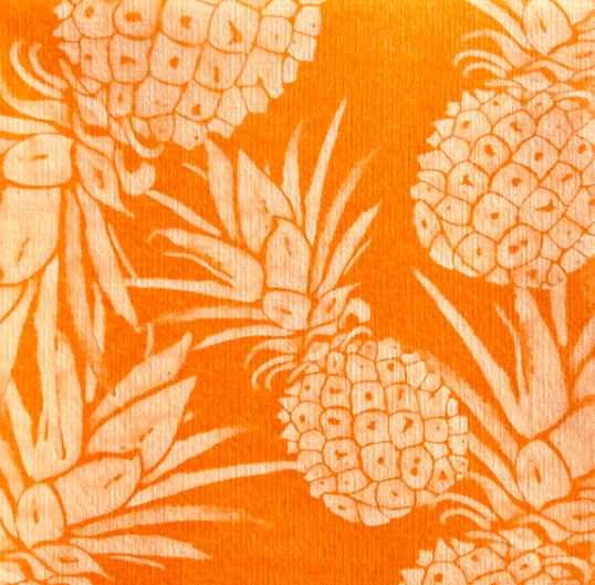 Serviette 40x40 Ananas Orange Françoise Paviot Serviette 40x40 Ananas Orange Françoise Paviot