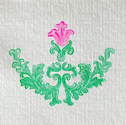 Serviette 25x25 Trianon Vert Françoise Paviot