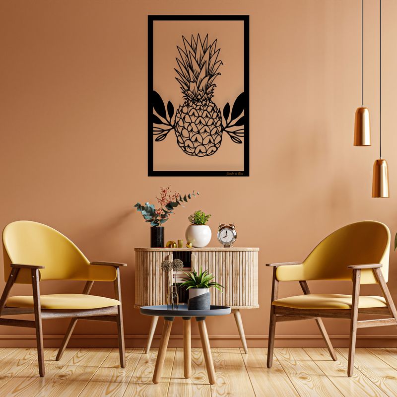 Tableau en bois L'Ananas JAMBE DE BOIS Tableau en bois L'Ananas JAMBE DE BOIS