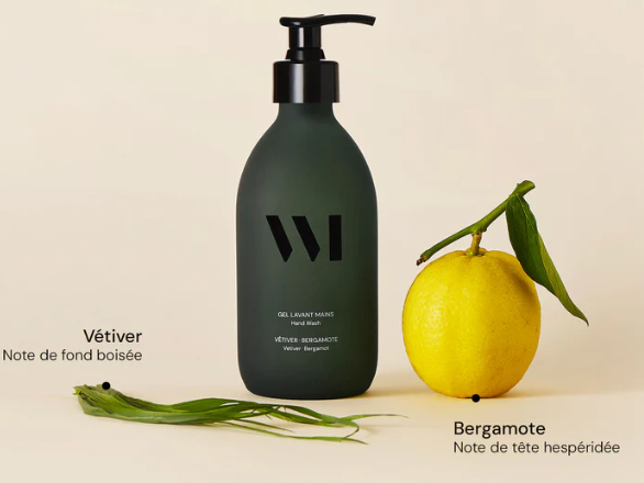 Flacon Gel lavant mains Bio Vétiver - Bergamote 290ml WHATMATTERS Flacon Gel lavant mains Bio Vétiver - Bergamote 290ml WHATMATTERS
