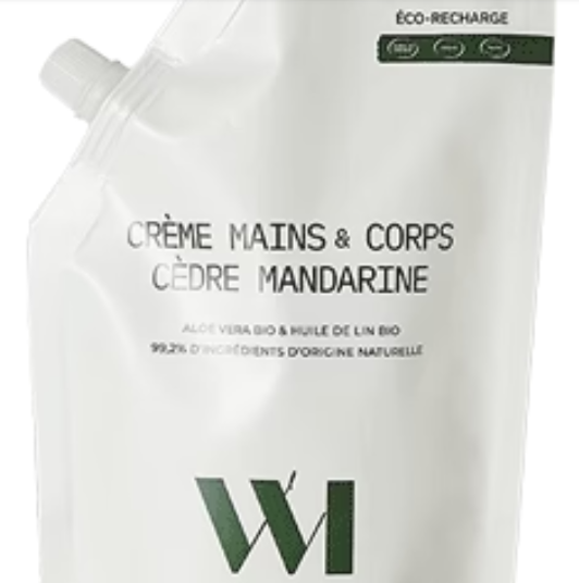 Eco Recharge Crème Mains et Corps Cèdre - Mandarine 500ml WHATMATTERS